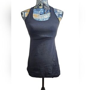 Lululemon Black T-back Tank Shelf Bra 8 Medium